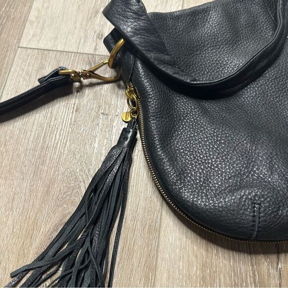 Hobo Inc Black‎ Pebbled Leather Crossbody Shoulder Tote Bag - Picture 5 of 5